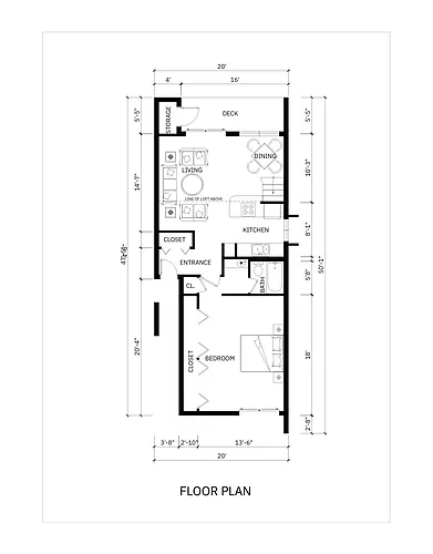 Floor plan 1 Bed 1 Bath