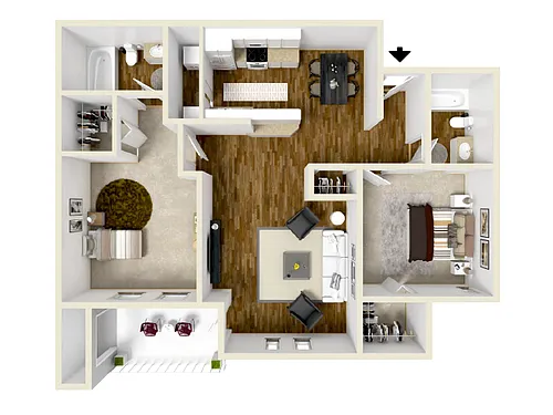 Floor plan 2X2