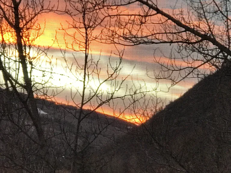 West facing sunset