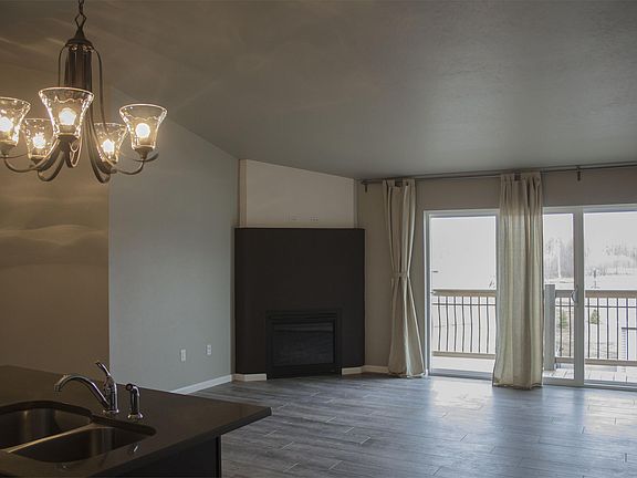 Fireplace & private balcony view