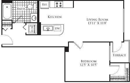 Floor plan 1 Bedroom FP 23