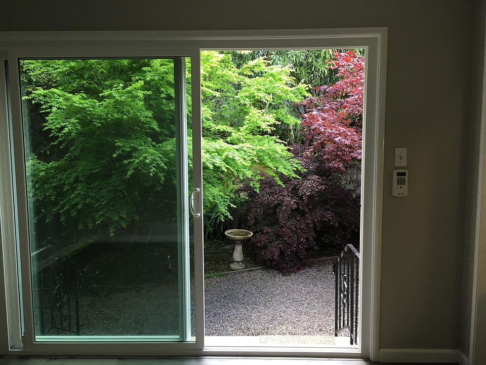 View from the studio to the garden in Spring