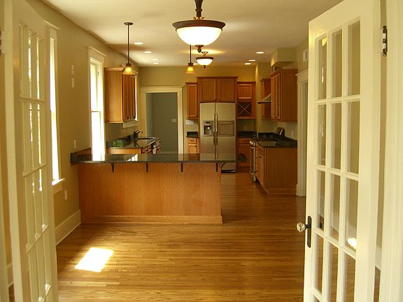 From living room to dining and kitchen