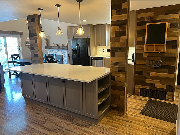 Main level bar and kitchen