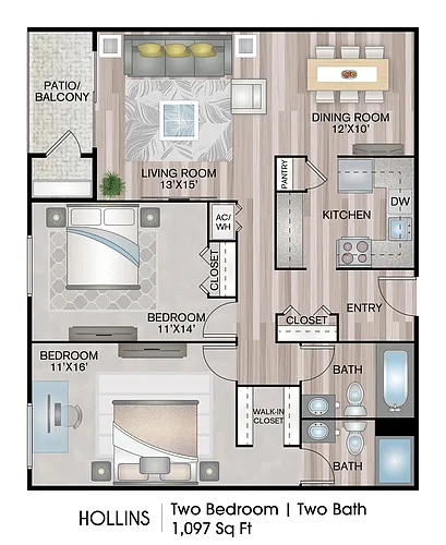 Floor plan Hollins