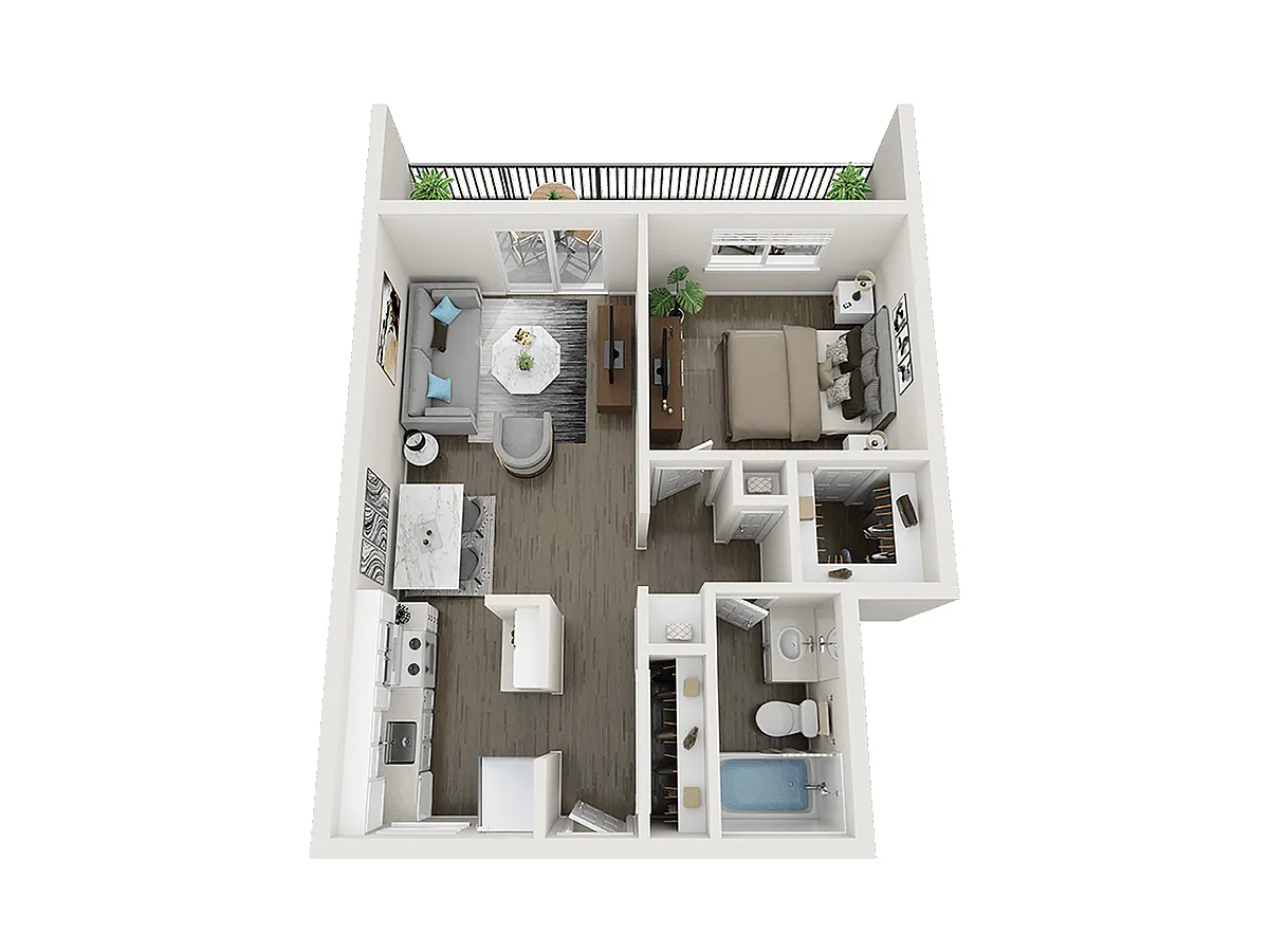Floor plan Napa 1x1