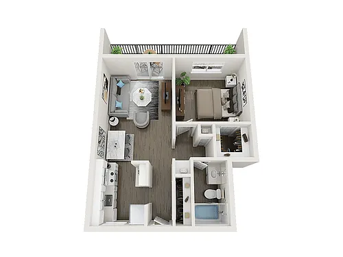 Floor plan Napa 1x1