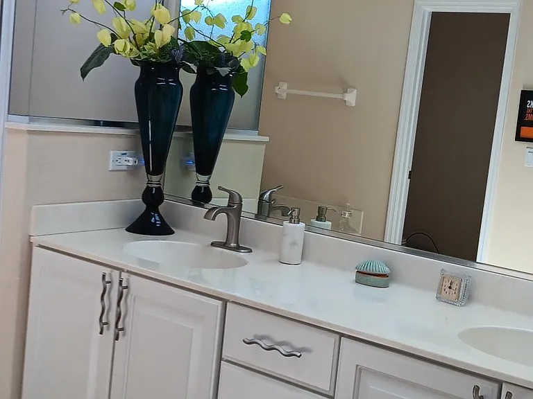 Counter (2 sinks) Master Bath
Two Walk in Closets off Master bath/His-Hers