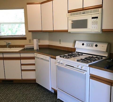 Kitchen is clean and spacious