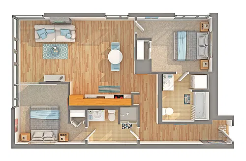 Floor plan 2X2 - A