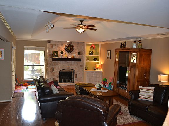 Living room with fireplace