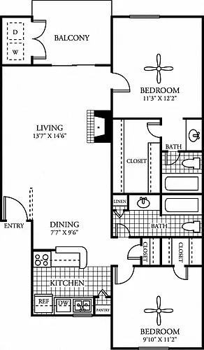 Floor plan 2B
