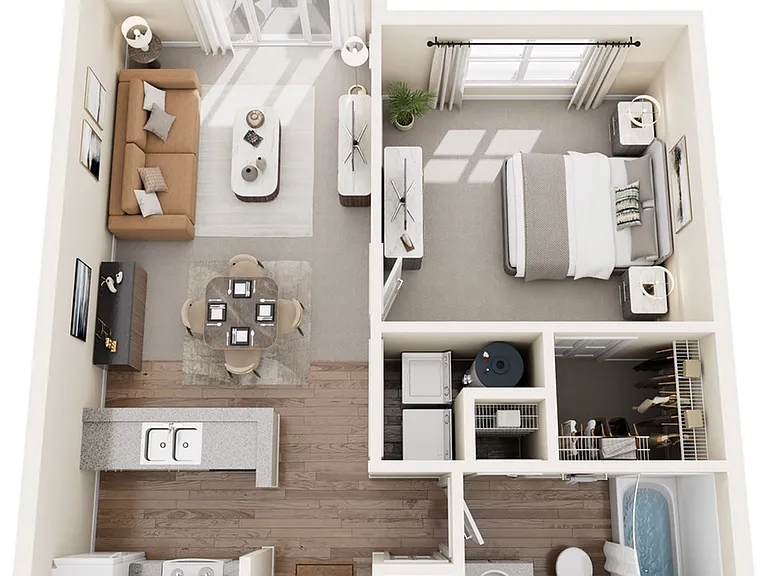 A3 Floor Plan | 1 Bedroom with 1 Bath | 656 Square Feet | Scott Mountain | Apartment Homes A3 Floor Plan | 1 Bedroom with 1 Bath | 656 Square Feet | Scott Mountain | Apartment Homes