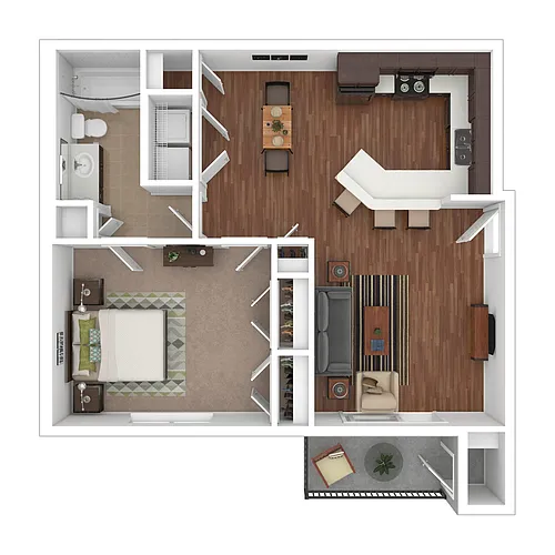 Floor plan 1 Bedroom
