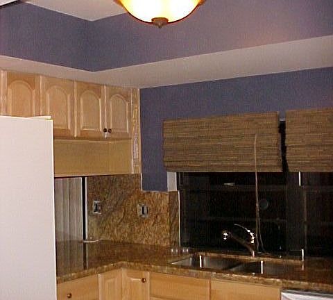 maple cabinets, granite counters, tray ceiling