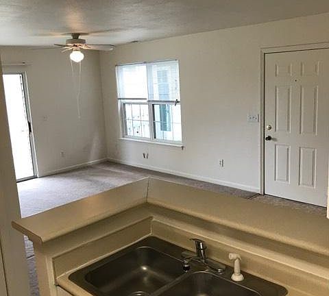 kitchen bar looking into living room