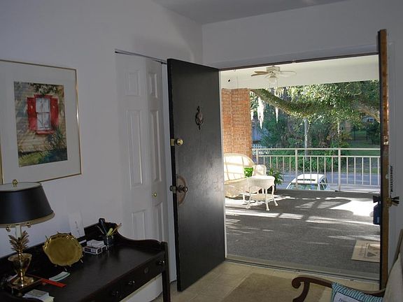 double door entry from outdoor living