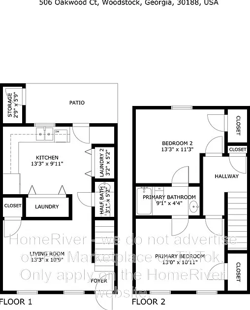 2 bed, 1.5 bath, 1044 sqft, $1,590 — Photo 2