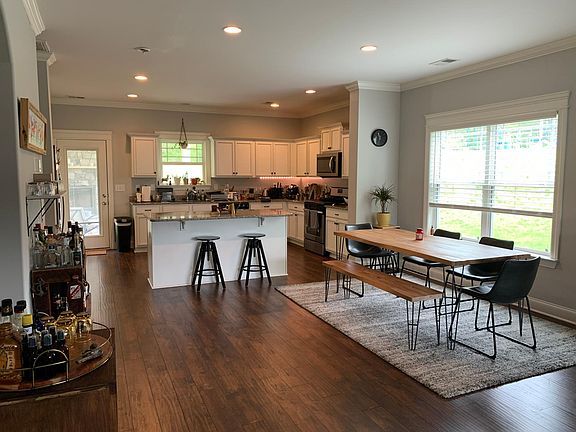 Dining room and kitchen