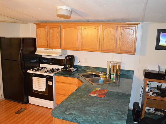 Updated wood cabinets