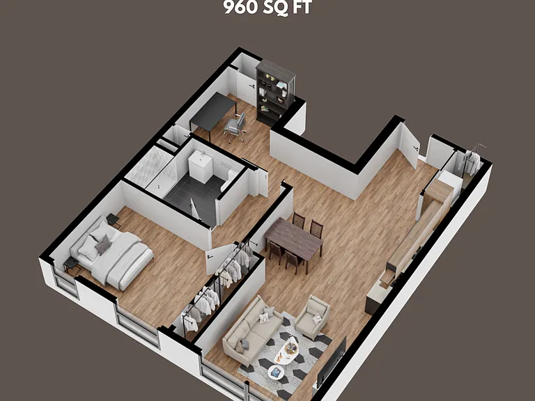 1 Bed + Den 1 Bed + Den