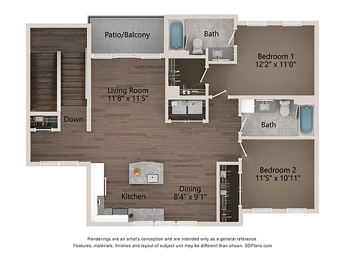 Floor plan B3TH