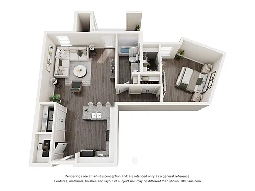 Floor plan 1BR-D - 1BR-D