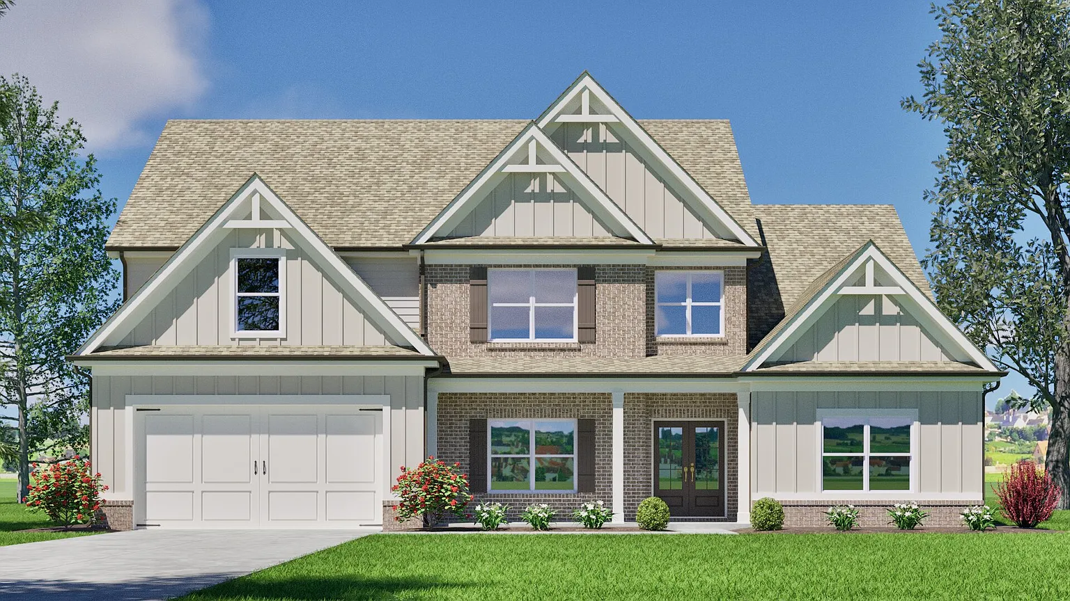 (GA) The Brunswick | Front Entry Plan, Spring Creek photo 1
