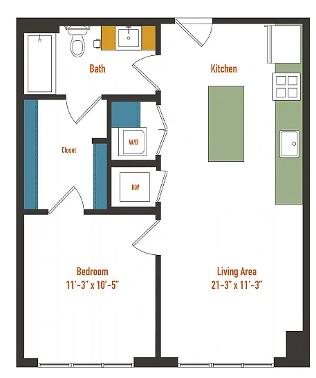 Floor plan 1E