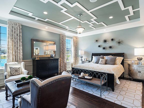 First-Floor Primary Bedroom Suite With Tray Ceiling