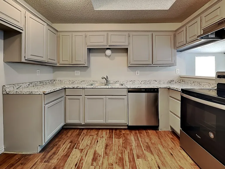 Spacious kitchen with neutral
