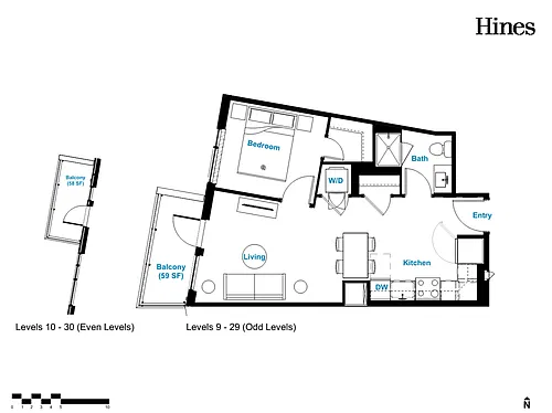 Floor plan 1 Bedroom, 1 Bathroom 1 Bed 1 Bath 11