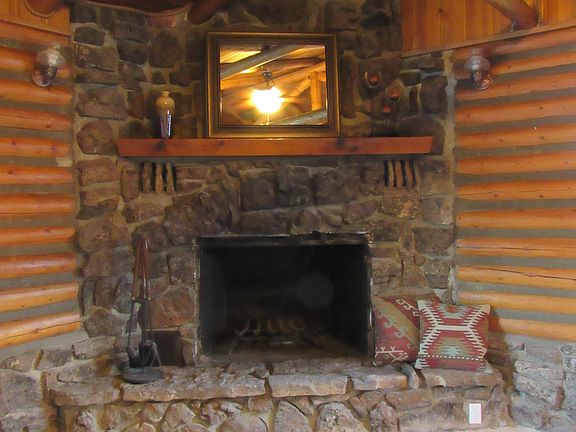 Original Stone Fireplace