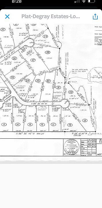 Lots 16-22 on map