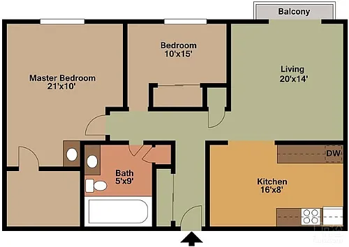 Floor plan 2 bedroom