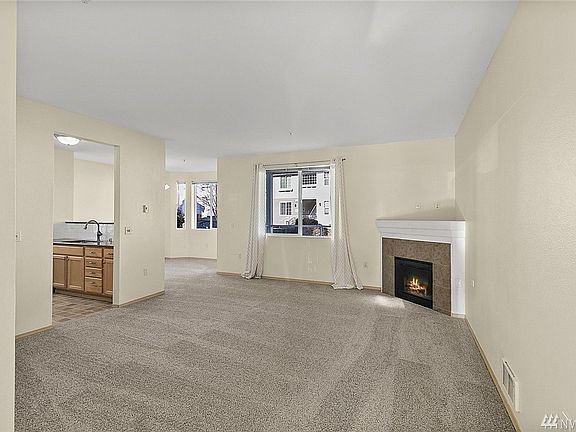 Living area complete with brand new carpet