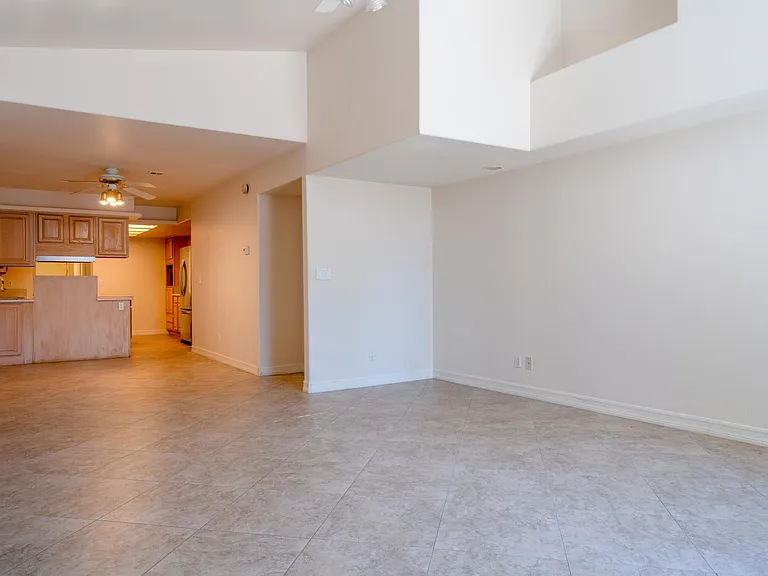 family room to kitchen