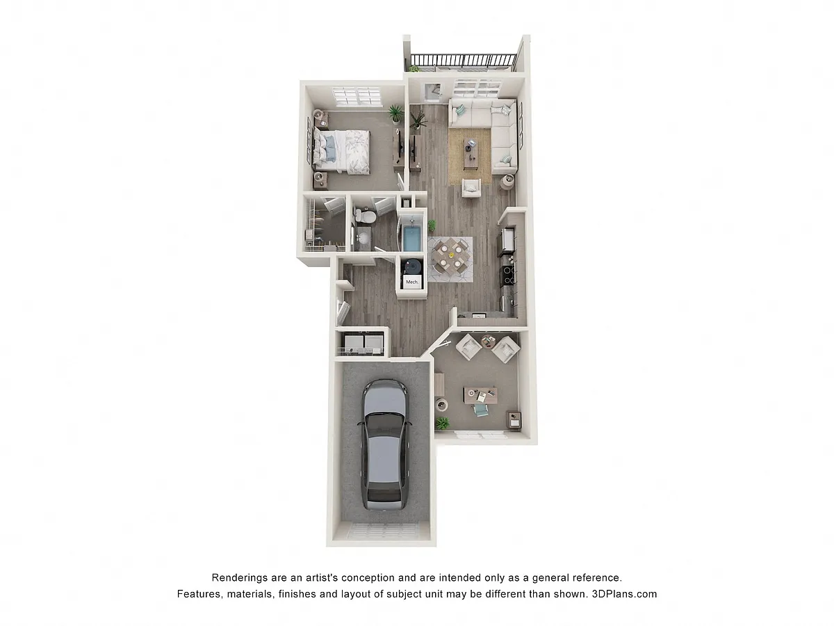 Floor plan A5.1 with Den & Garage