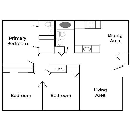 Floor plan 3-Bedroom