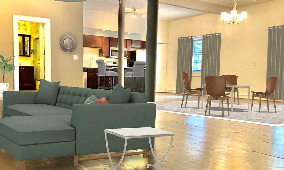 Sample living area layout
