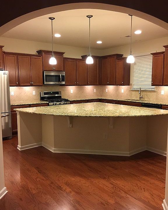 Kitchen with huge island 