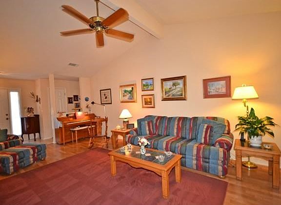 There is ample room for seating in this family room.