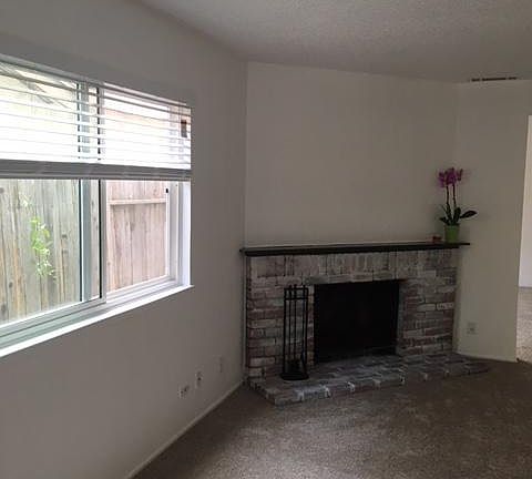 Living room with fireplace