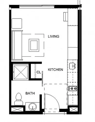 Floor plan Studio S2