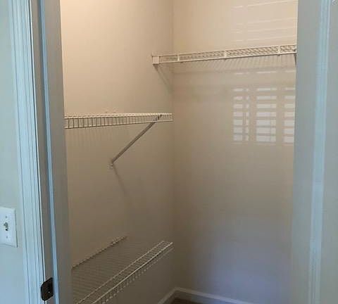 Closet with extra shelving