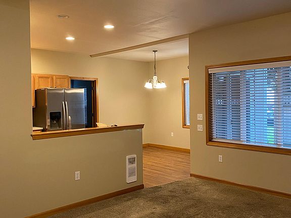 Living room looking into kitchen