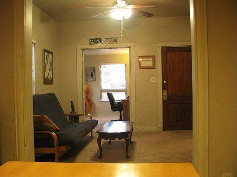 View from dining room to living.