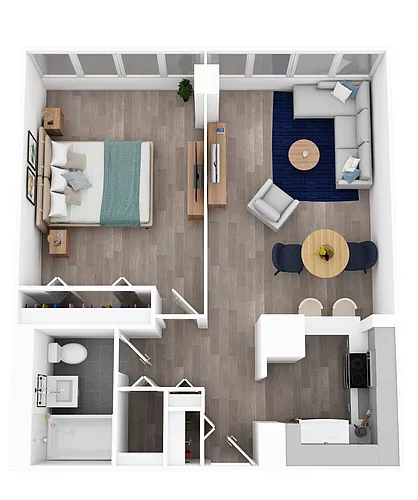 Floor plan 1 Bed 1 Bath
