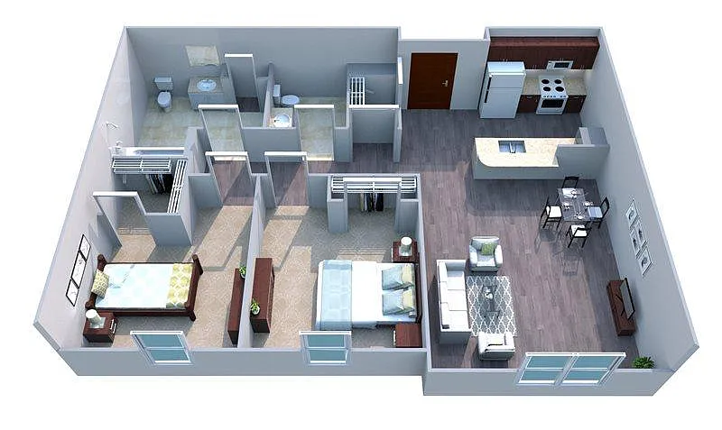 Floor plan 2 Bed