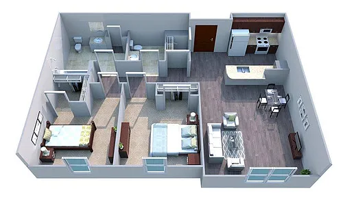 Floor plan 2 Bed